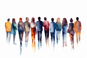 Fototapeta premium People crowd back togetherness.