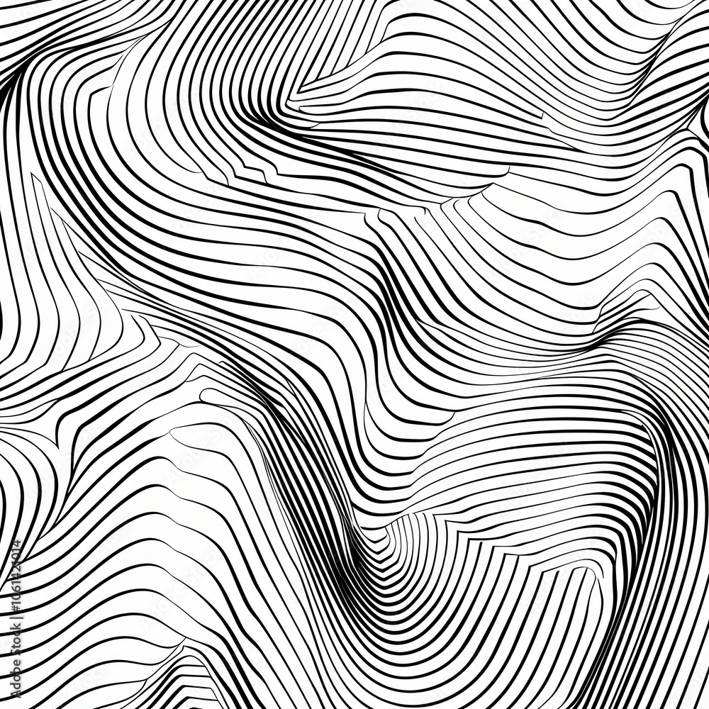 Poster abstract geometric line patterns with motion effects