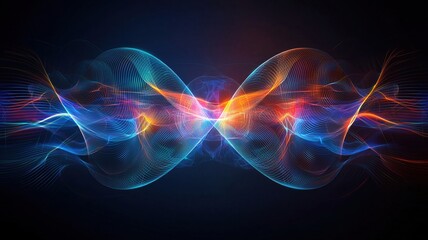 Colorful wave patterns create energetic quantum field effect