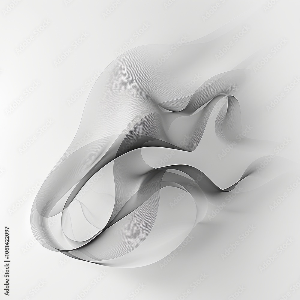Poster abstract smooth curves and lines in motion