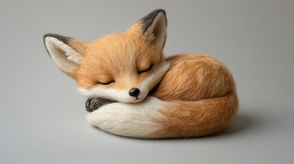Adorable Sleeping Fox Figurine