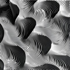 Dynamic Black and White Linear Pattern Design