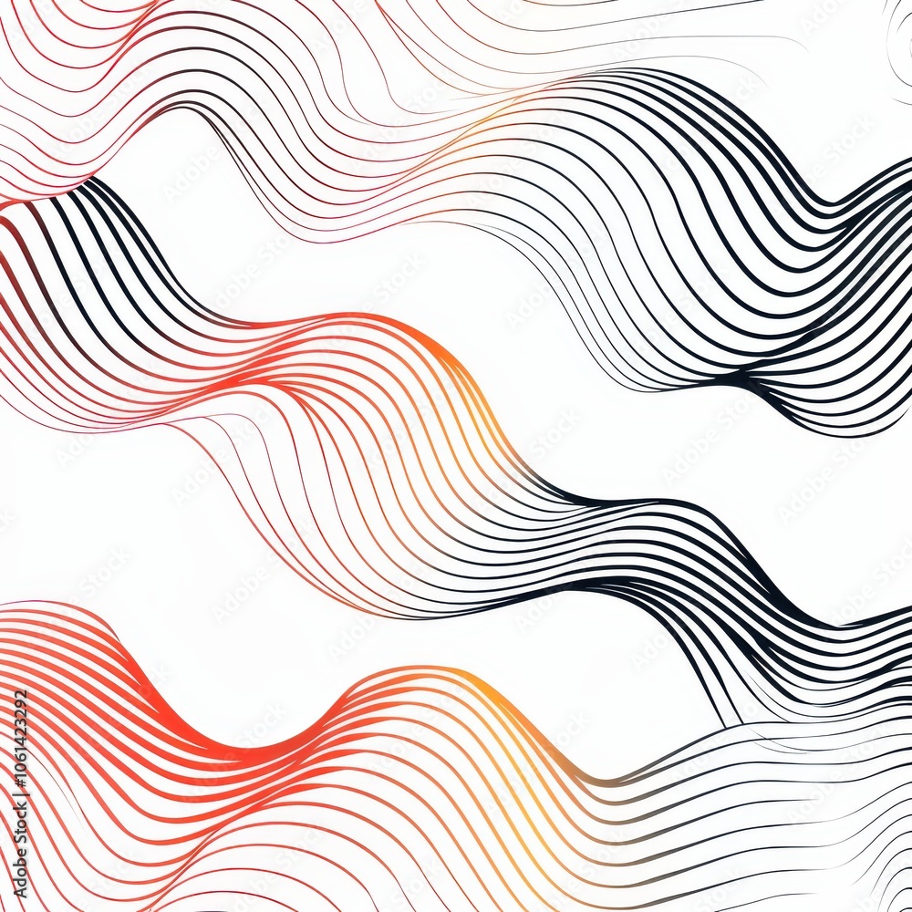 Poster dynamic seamless lines in abstract design
