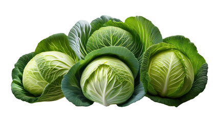 Fototapeta premium Cabbage isolated on transparent background.PNG file