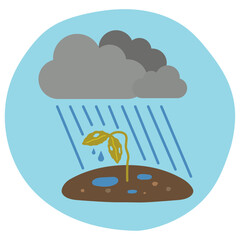 大雨の被害を受けた農作物