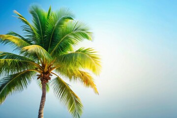 Isolated Palm Tree on White Background for Summer Vibes and Tropical Aesthetic - Perfect for Travel, Nature, and Relaxation Themes