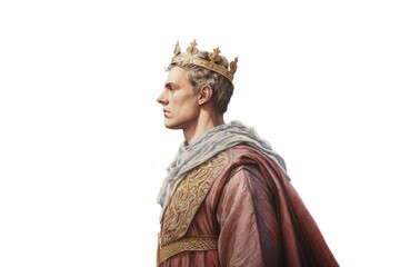 Obraz premium Male king crown white background architecture.