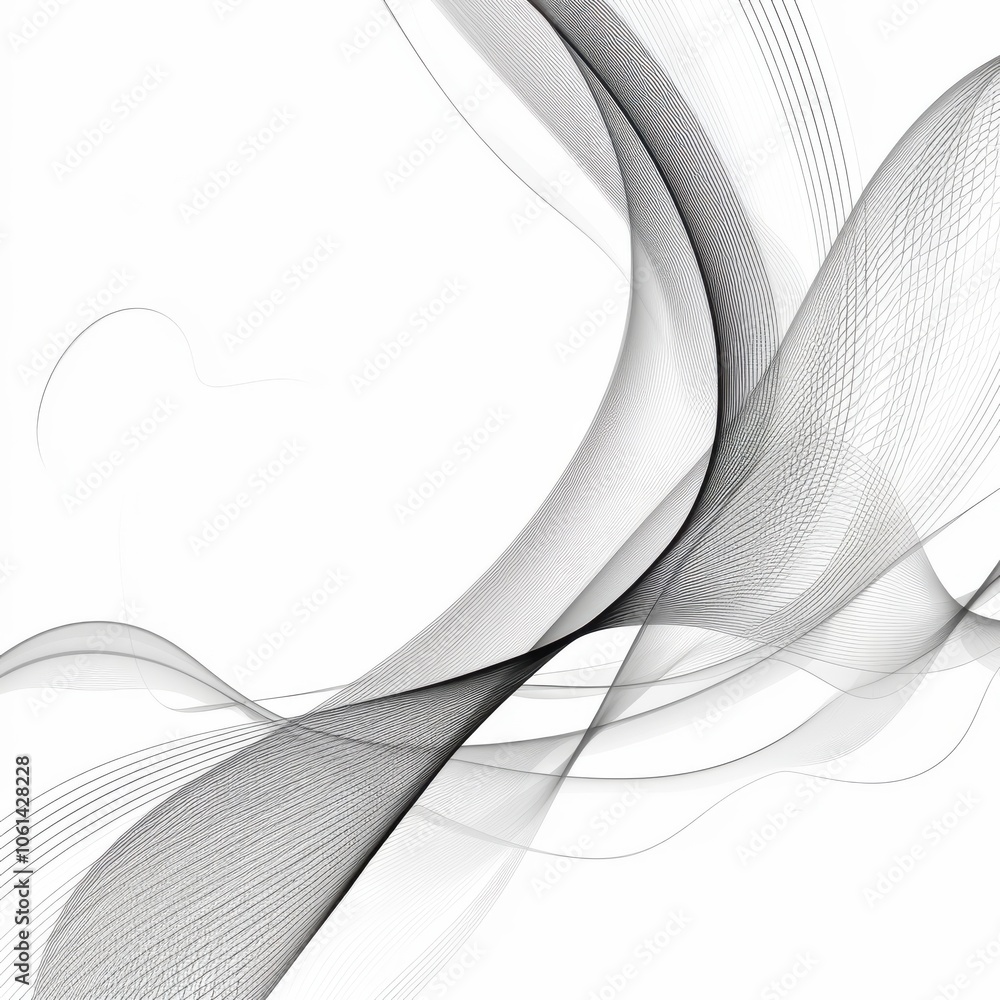 Poster abstract minimalist design with linear motion