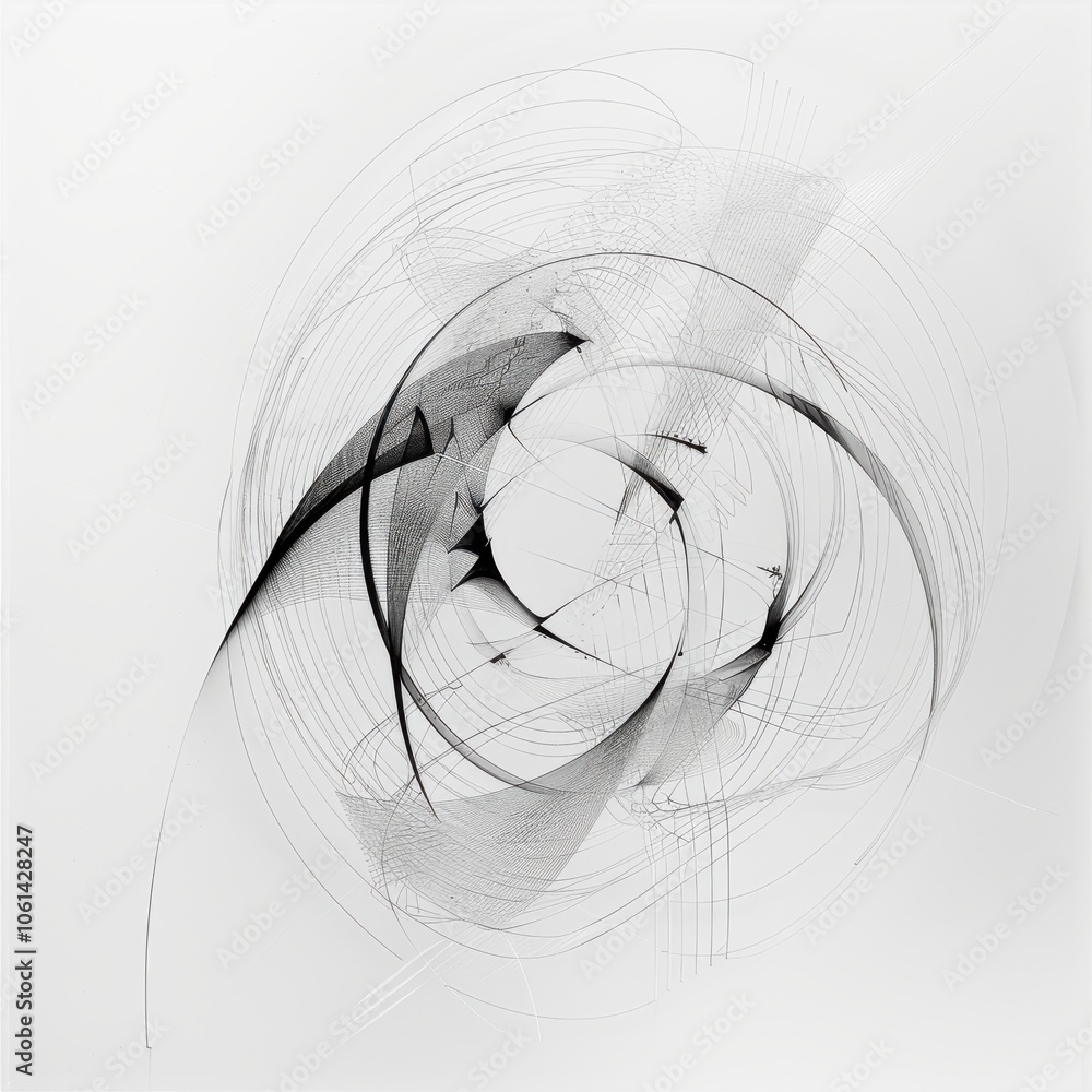 Poster abstract minimalist linear motion design