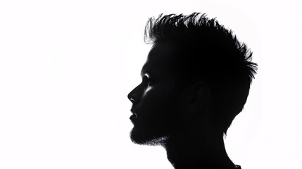 Silhouette of a man on a white background.