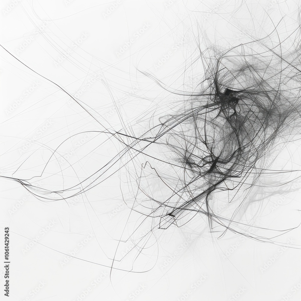 Poster abstract lines conveying dynamic movement