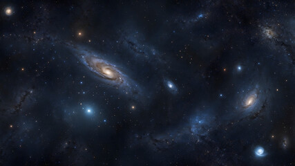 Obraz premium Stunning galaxy background with swirling nebulae and bright stars creating a cosmic universe