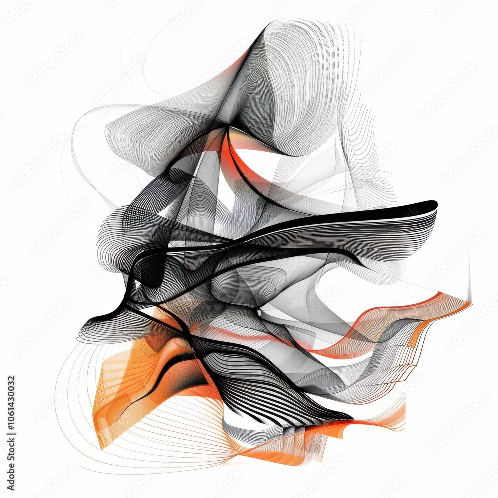Poster dynamic linear smooth illustration abstract design