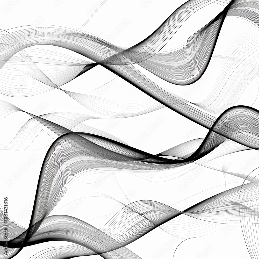 Poster abstract motion lines on clean background
