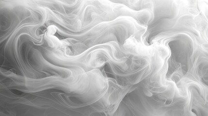 Obraz premium Abstract Swirling White Smoke on Black Background Creating a Mysterious and Ethereal Atmosphere