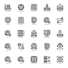 Supply Chain icon pack for your website, mobile, presentation, and logo design. Supply Chain icon glyph design. Vector graphics illustration and editable stroke.