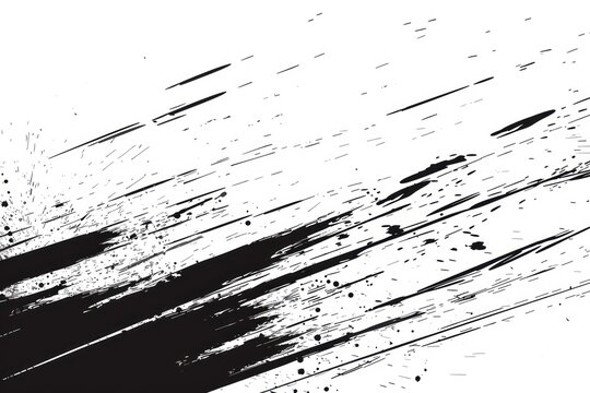 Horizontal speed motion border texture illustrated silhouette.