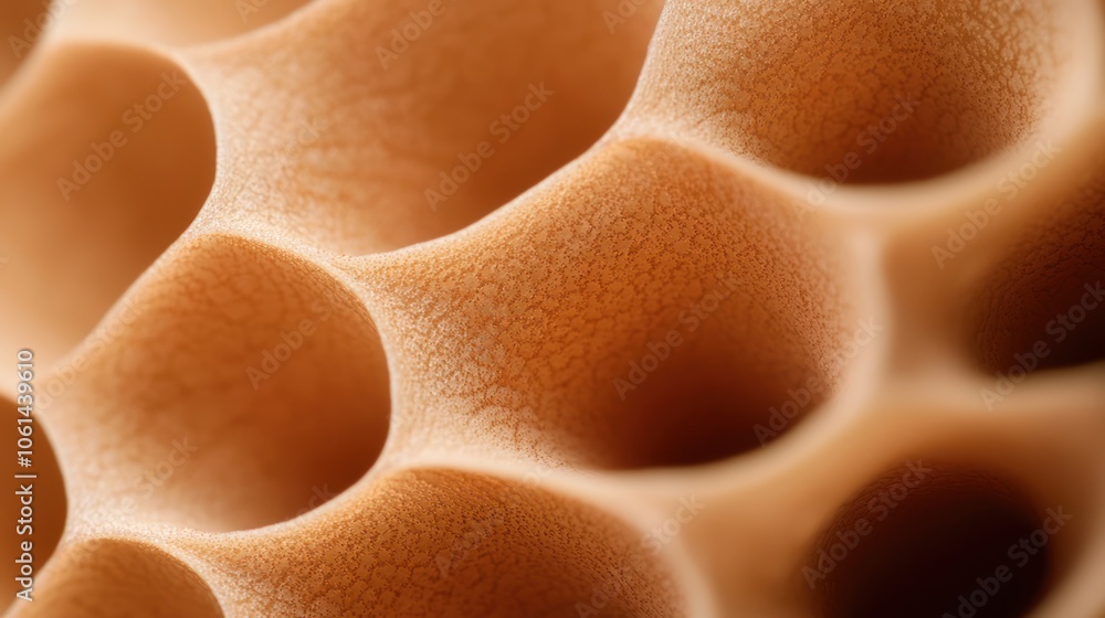 Poster close-up of textured cellular surface, detailed and intricate patterns. macro texture background.