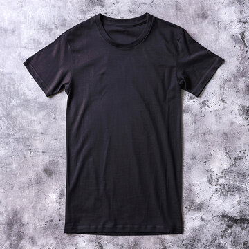 Black Round Neck T-Shirt Mockup for Custom Branding