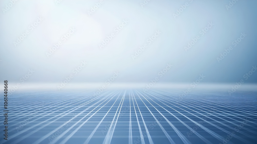 Poster minimalist blue grid background with centered copy space for informative news report
