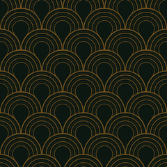 Seamless copper art deco twenties vintage pattern vector