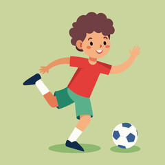 soccer player kicking ball