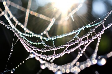 spider web intricate patterns of a spider web covered in dew spa
