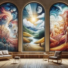 Art Gallery Window Exhibits ;