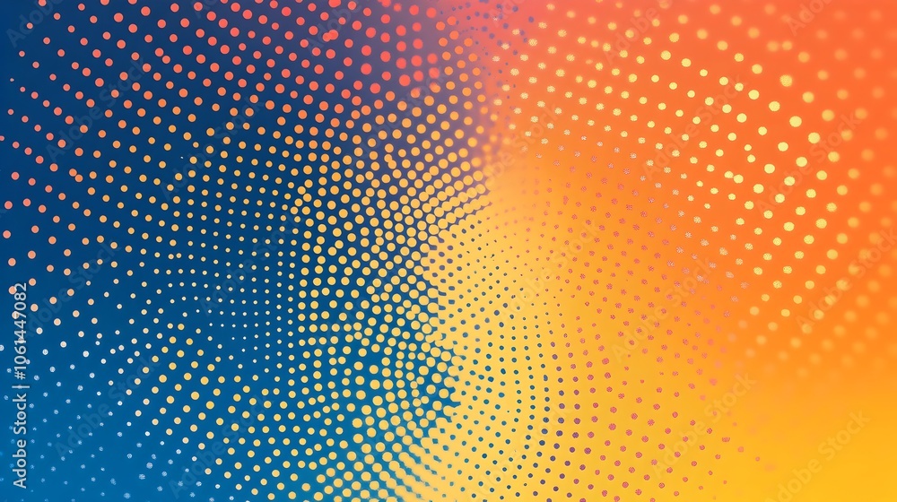 Poster mesmerizing halftone swirl with vibrant gradient tones