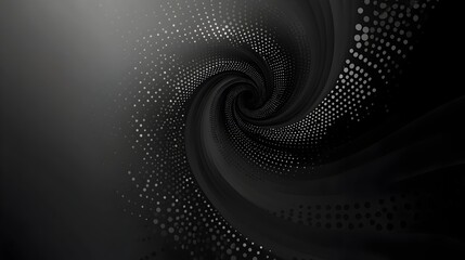 Mesmerizing Monochrome Halftone Swirl with Subtle Gradient Effect