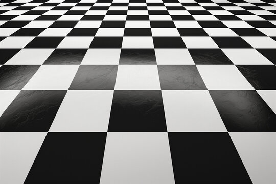 Chess perspective floor background. Black and white chessboard perspective floor texture. Checker board pattern surface. Fading away vanishing checkerboard background. Abstract vector illustration.


