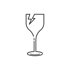 Fragile icon illustration