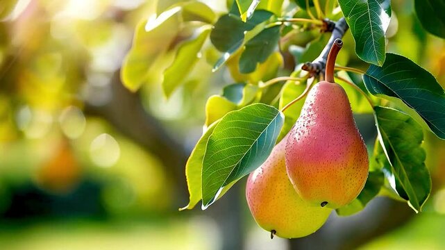two pears on a tree
