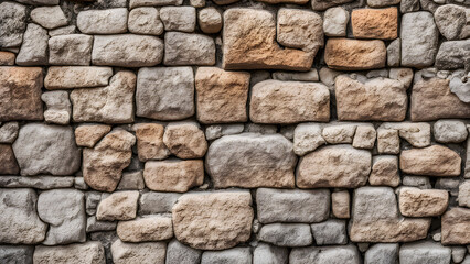 Fototapeta premium A wall made of stone with a rough texture