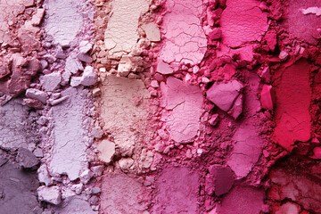 Fototapeta premium Colorful crushed eyeshadow as background.