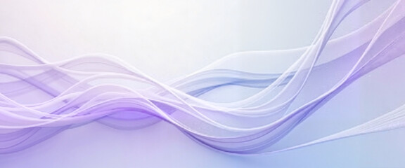 Ethereal Waves in Purple and Blue Representing Serenity and Flow