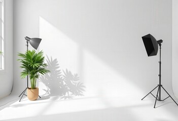 modern interior with a lamp