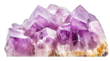 Fototapeta premium Stunning amethyst geode with vibrant purple crystals in natural formation
