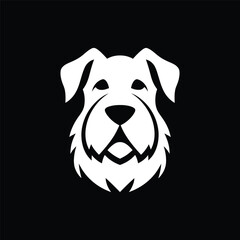 Cute Dog Logo, Dog Vector, Dog Staring, Silhouette of Dog