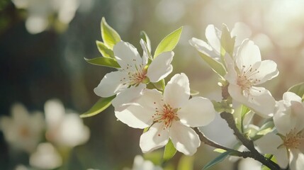 Fototapeta premium Close up of white flowers