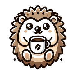 Cute Hedgehog Coffee logo