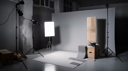 Professional Studio Setup with Neutral Lighting