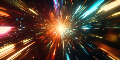Fototapeta premium Colorful Starburst Background