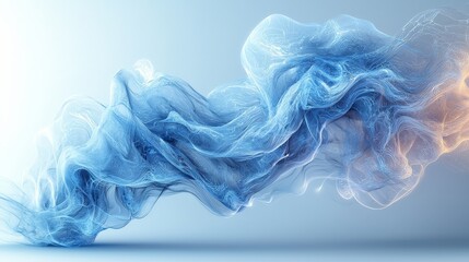 A flowing abstract representation of blue waves, evoking fluidity and motion.