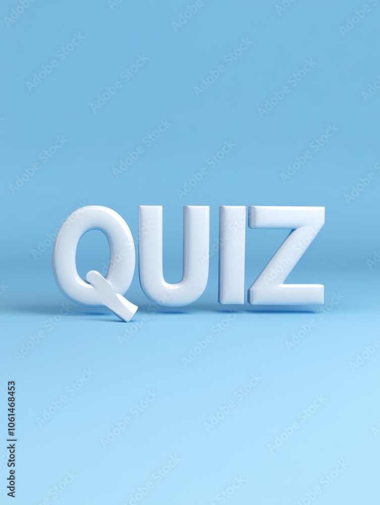Poster quiz time: 3d text render