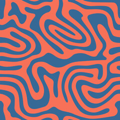 Seamless abstract pattern with curved lines, a maze. Design for fabric, Wallpaper, and cards