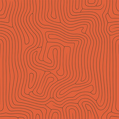 Seamless abstract pattern with curved lines, a maze. Design for fabric, Wallpaper, and cards