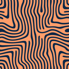 Seamless abstract pattern with curved lines, a maze. Design for fabric, Wallpaper, and cards