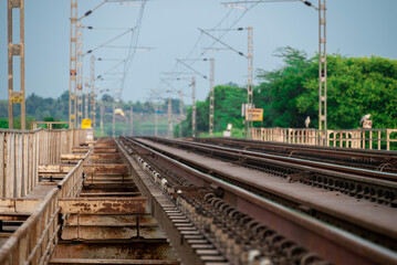 Railway track in India. Outback Northern Territory Indian railway track.