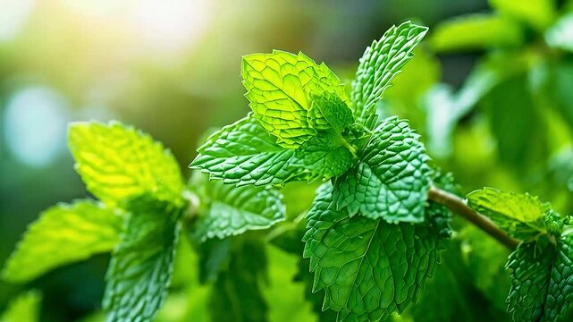 fresh mint leaves